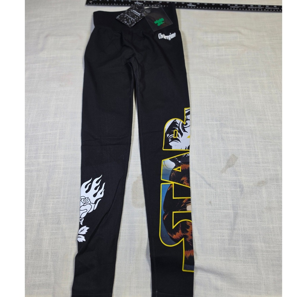 Civil Regime x Star Wars Black Graphic Leggings High Waisted NWT